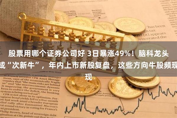 股票用哪个证券公司好 3日暴涨49%！脑科龙头成“次新牛”，年内上市新股复盘，这些方向牛股频现