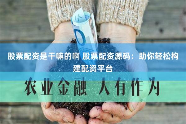 股票配资是干嘛的啊 股票配资源码：助你轻松构建配资平台